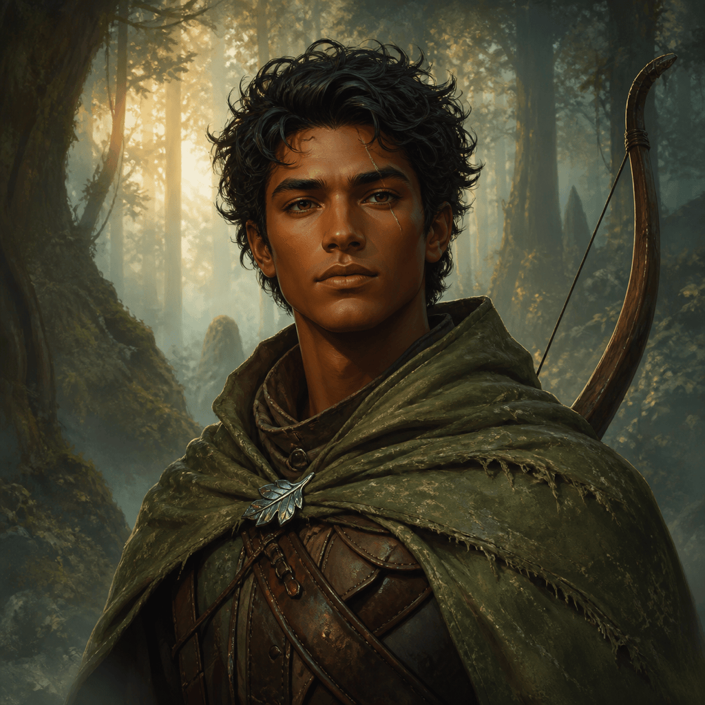 AI DND ranger character portrait