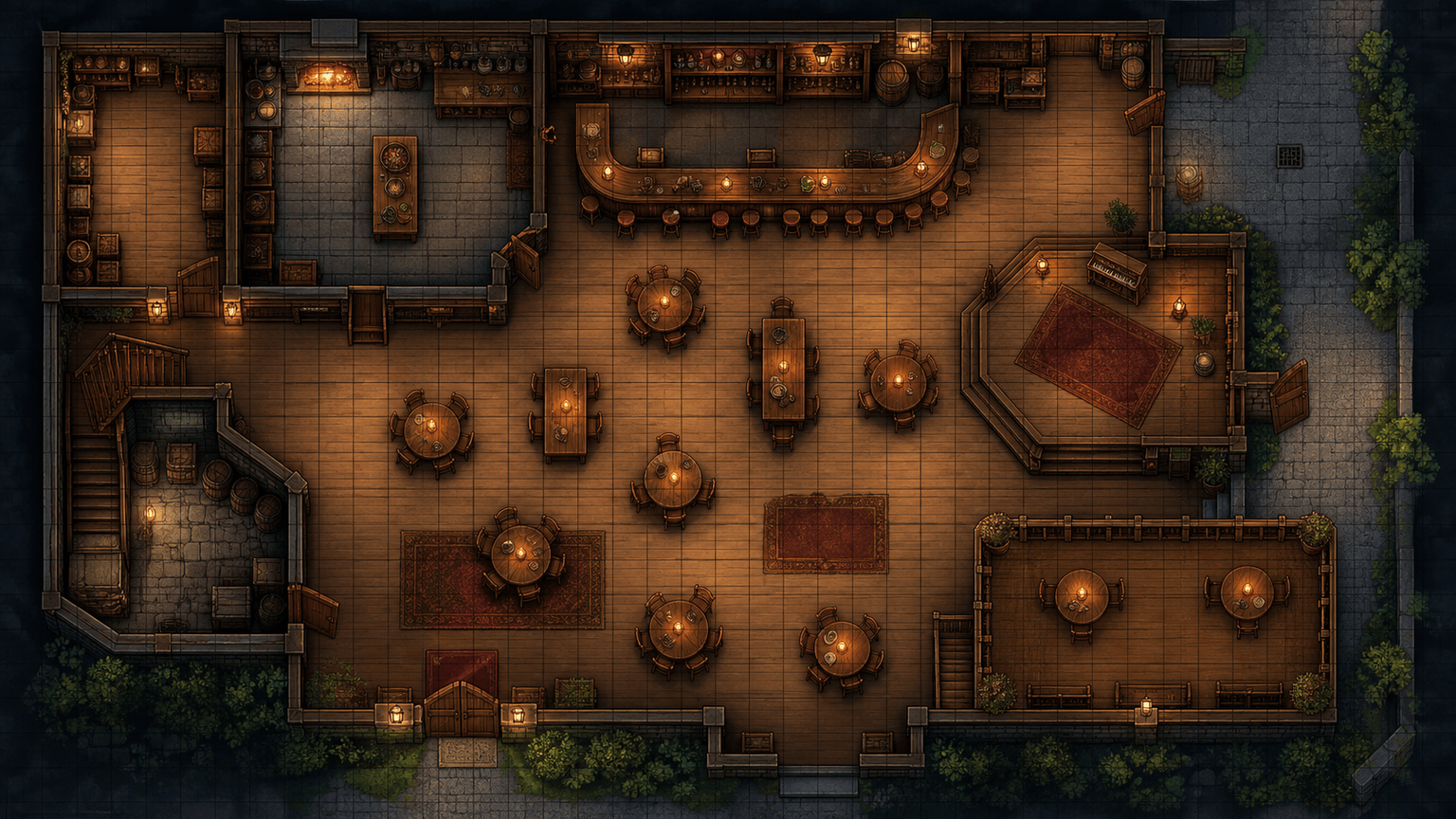 D&D battle map tavern