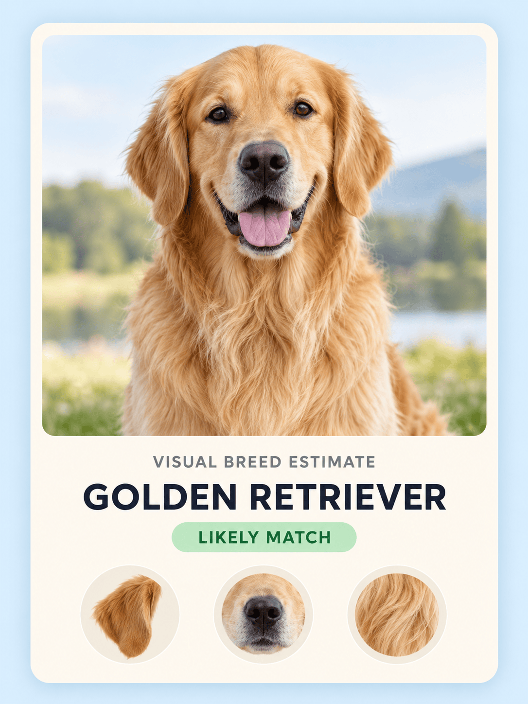 AI dog breed identifier golden retriever