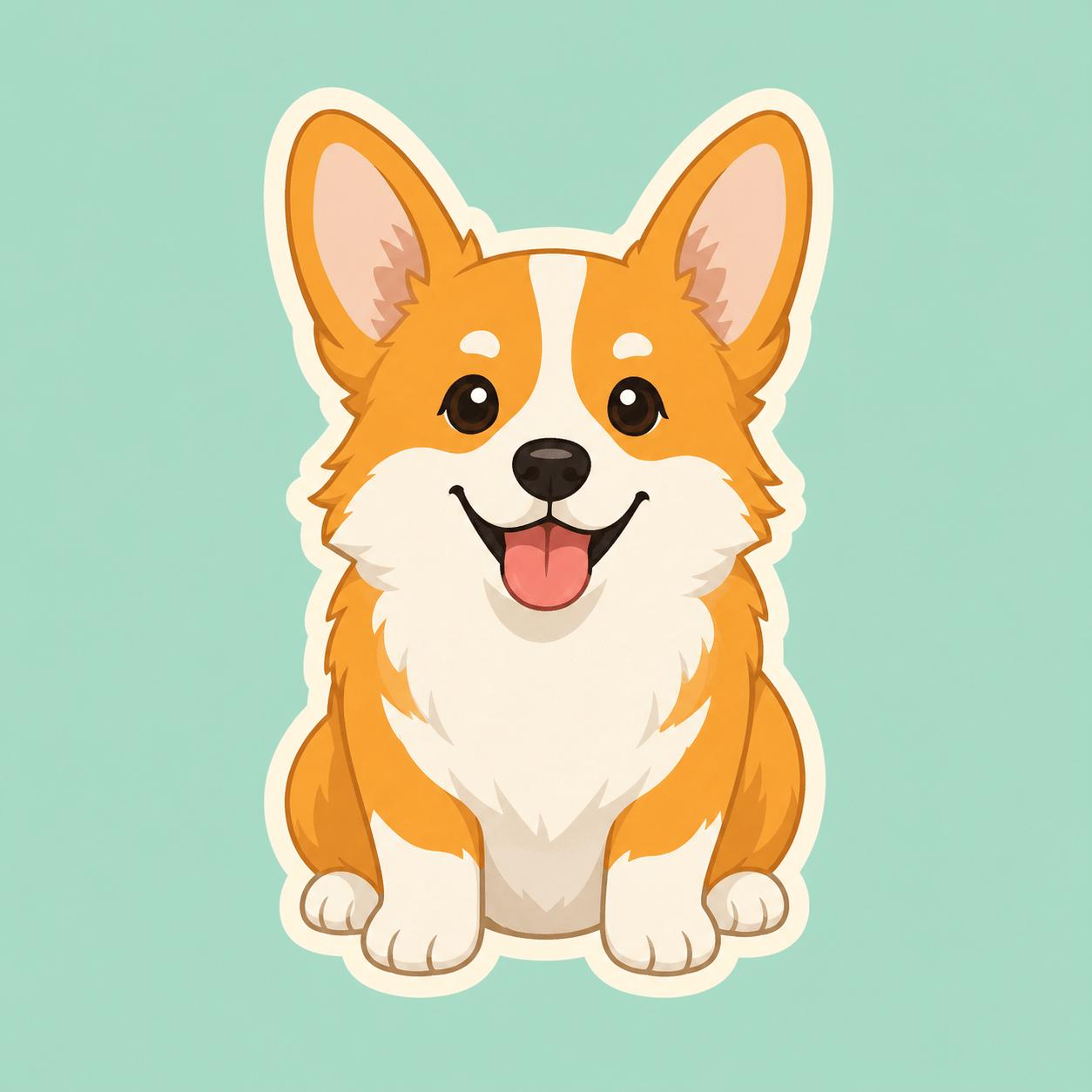 Cartoon corgi dog avatar
