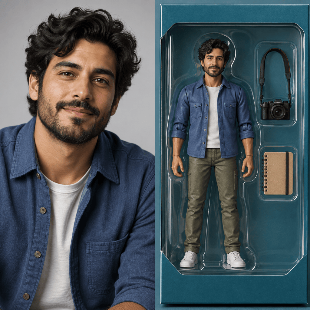 AI boxed action figure from photo