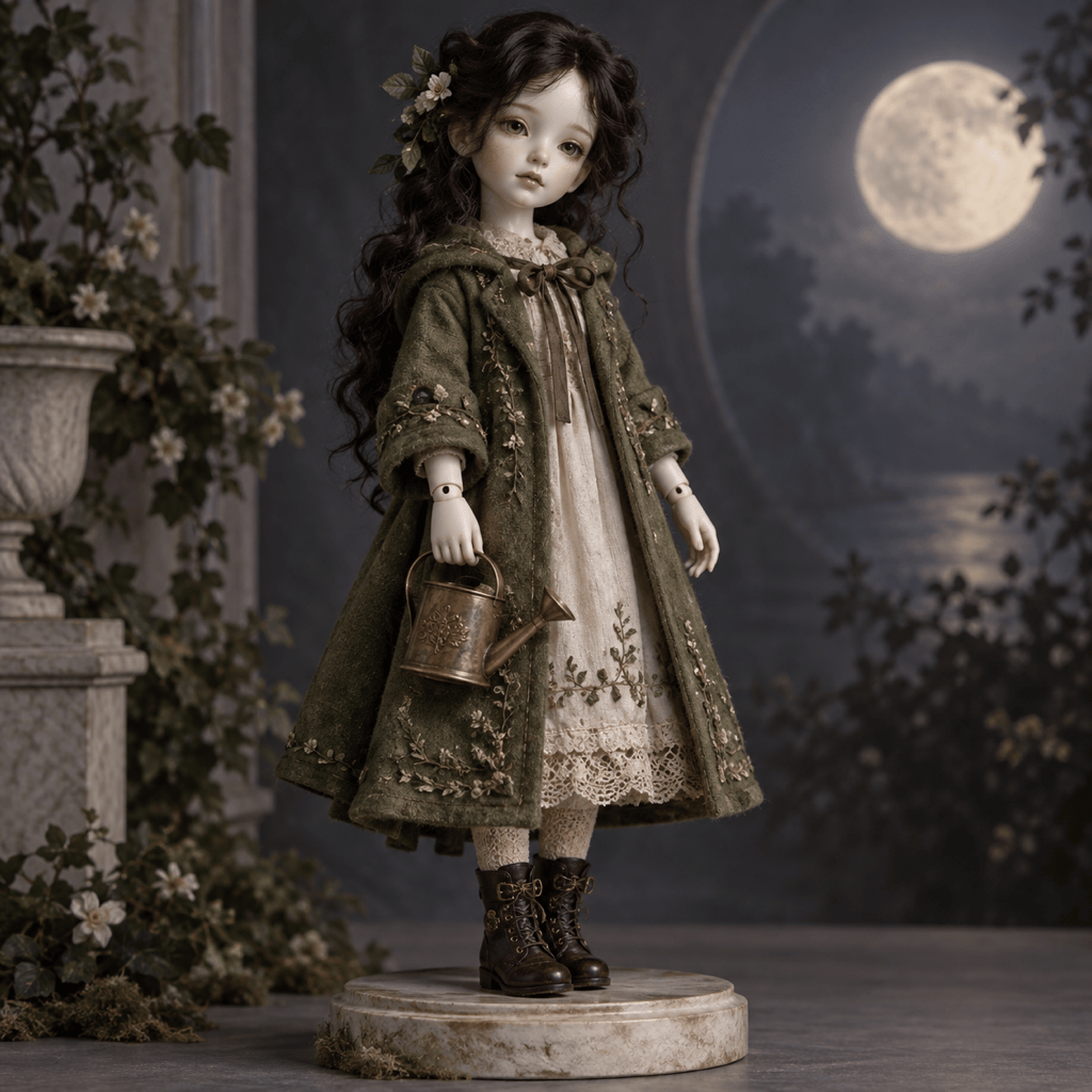 AI porcelain doll from text