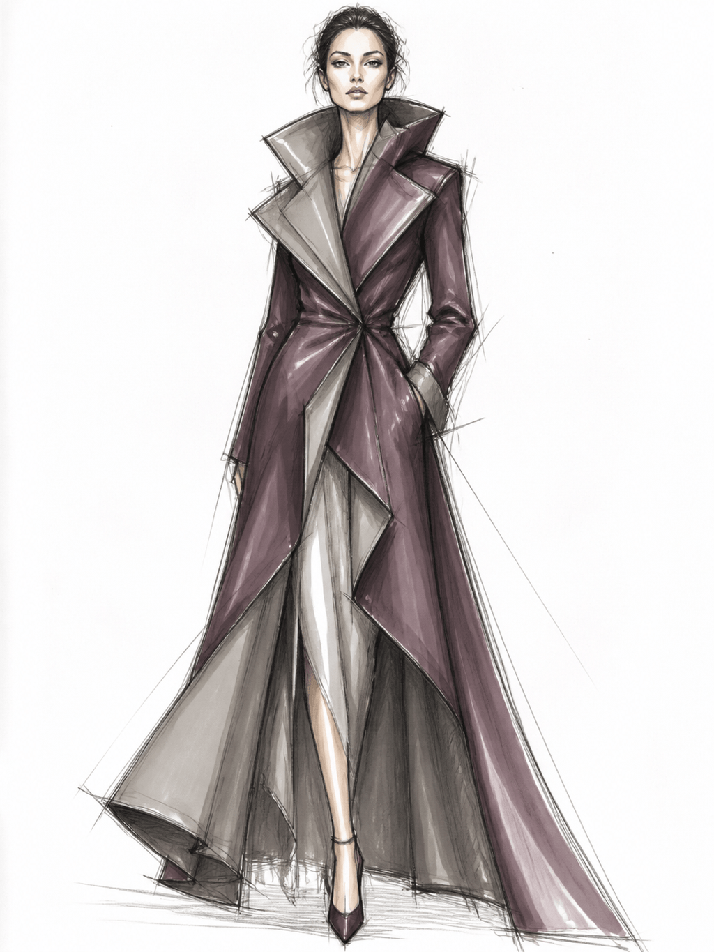 AI fashion drawing example