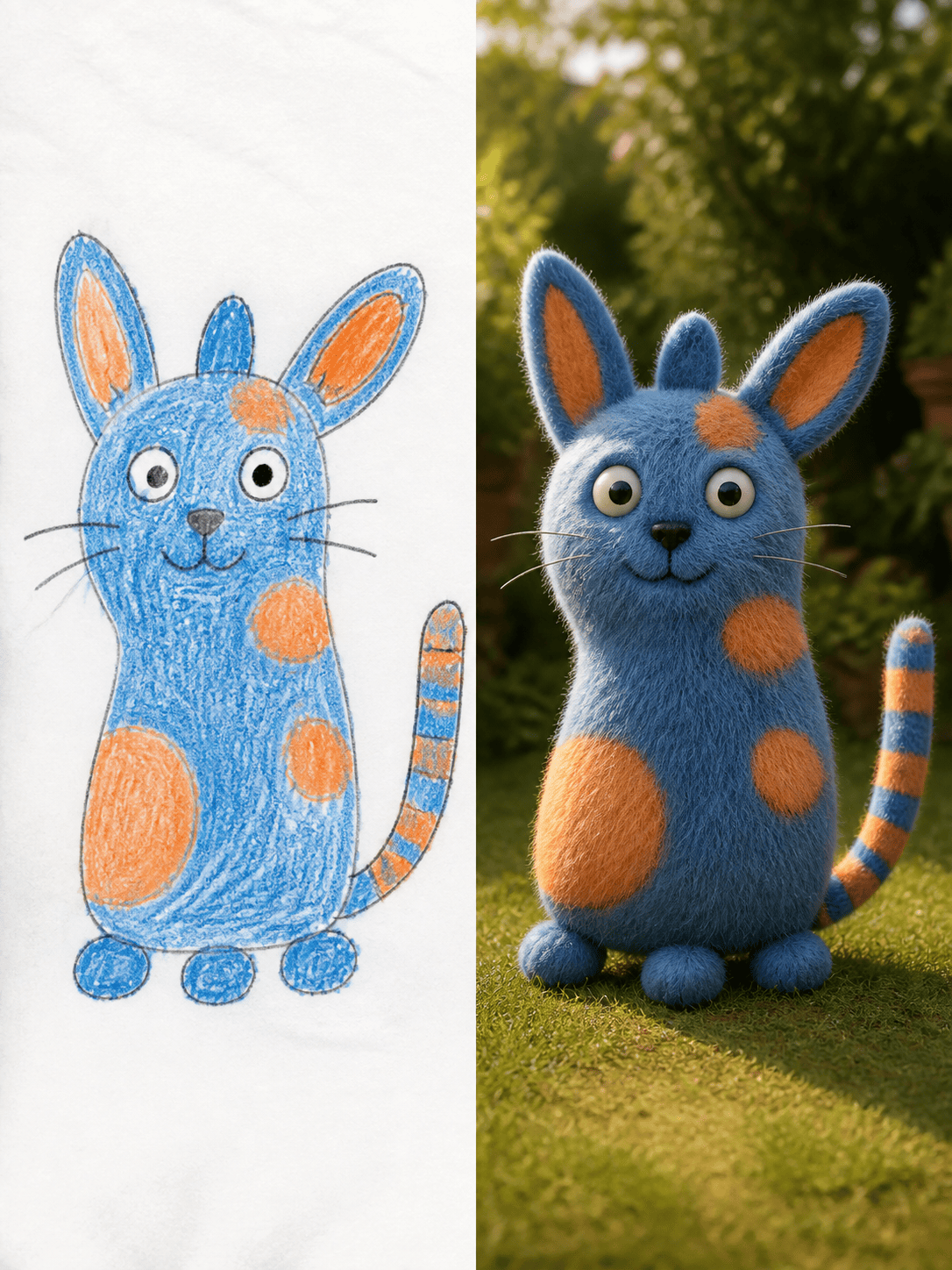 Kids drawing realistic animal image