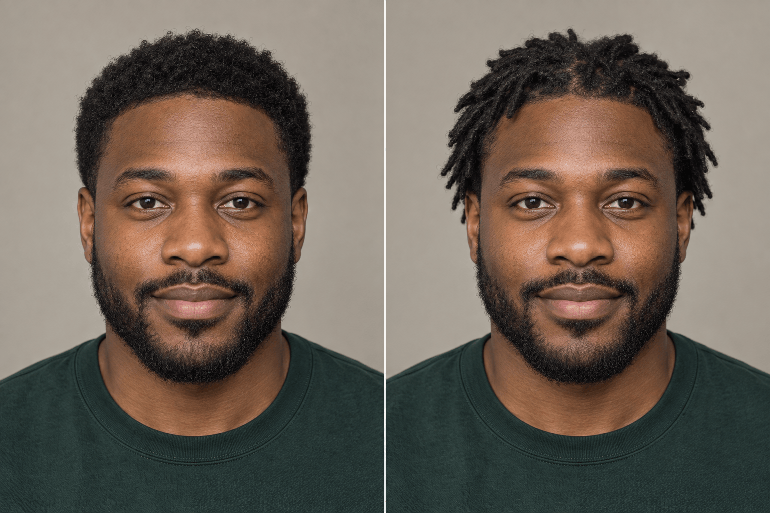 Starter locs before and after preview