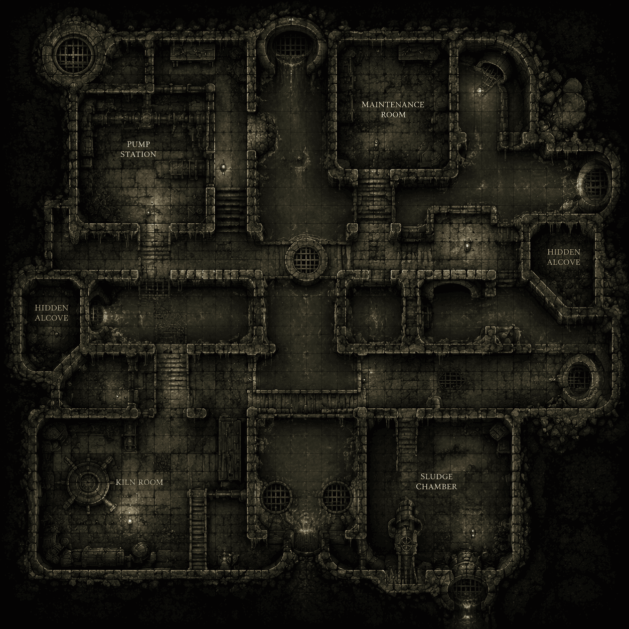 VTT dungeon map design