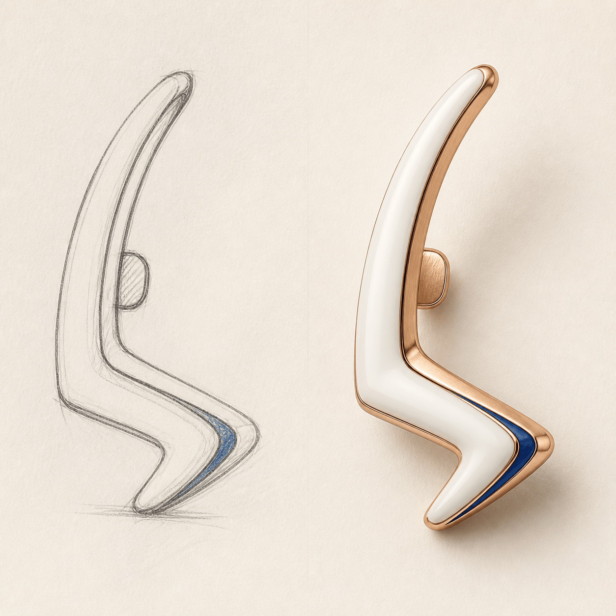 AI earring design from sketch