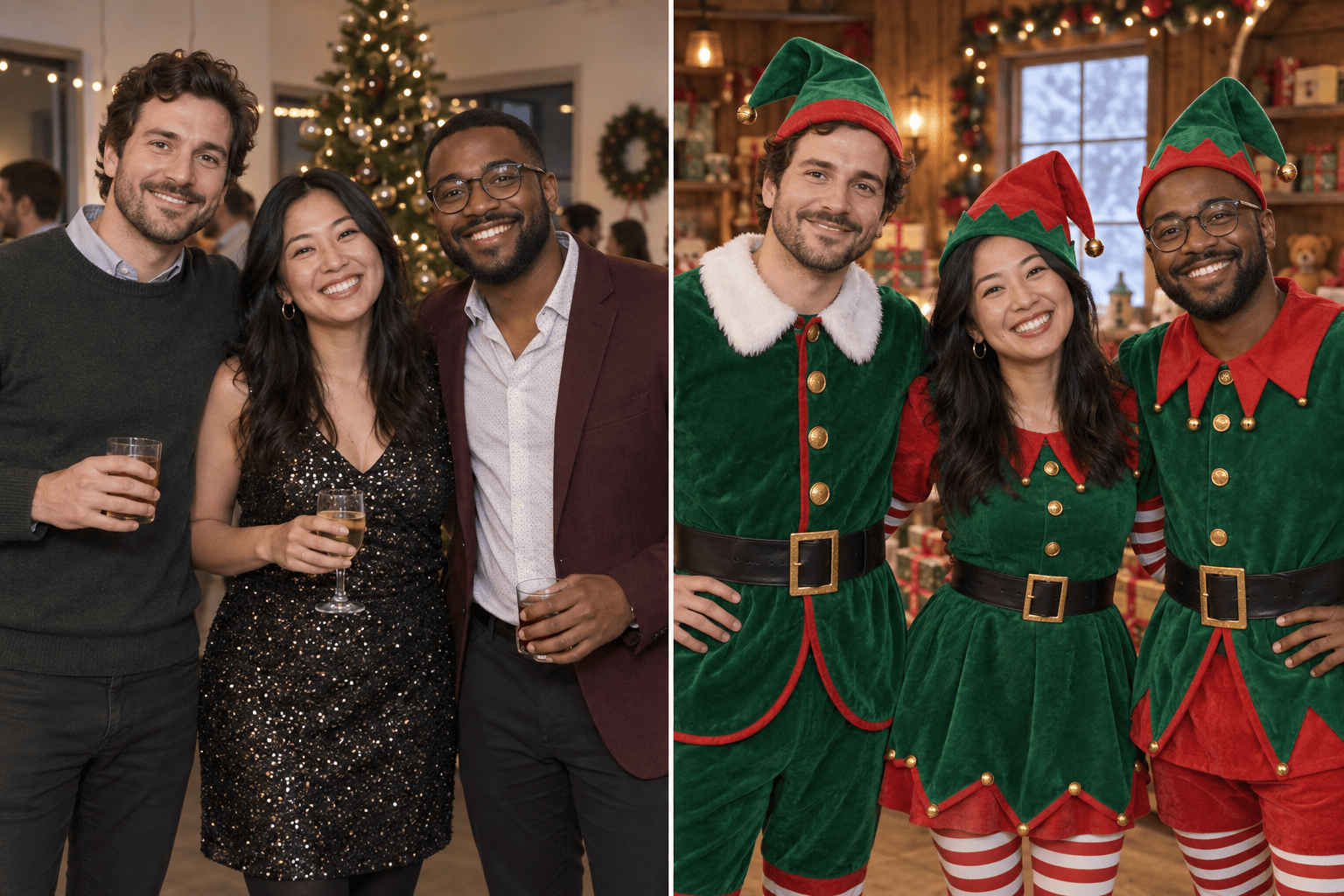 Friends turned into holiday elves