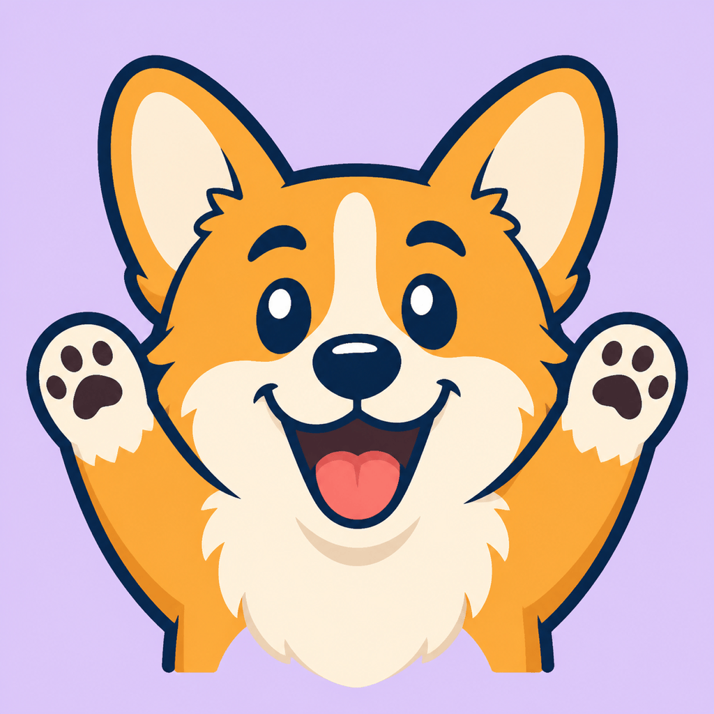 Custom corgi reaction emoji