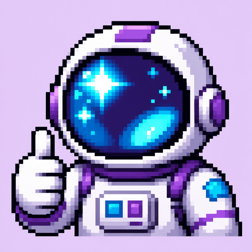 Pixel astronaut emoji