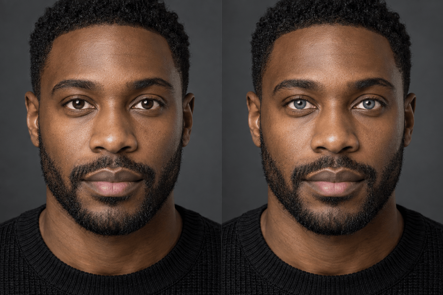 Brown to blue eye color edit