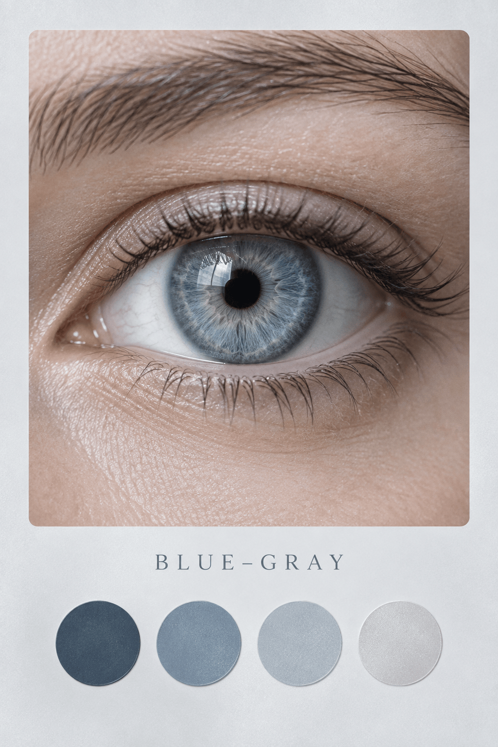 Blue gray eye color analyzer
