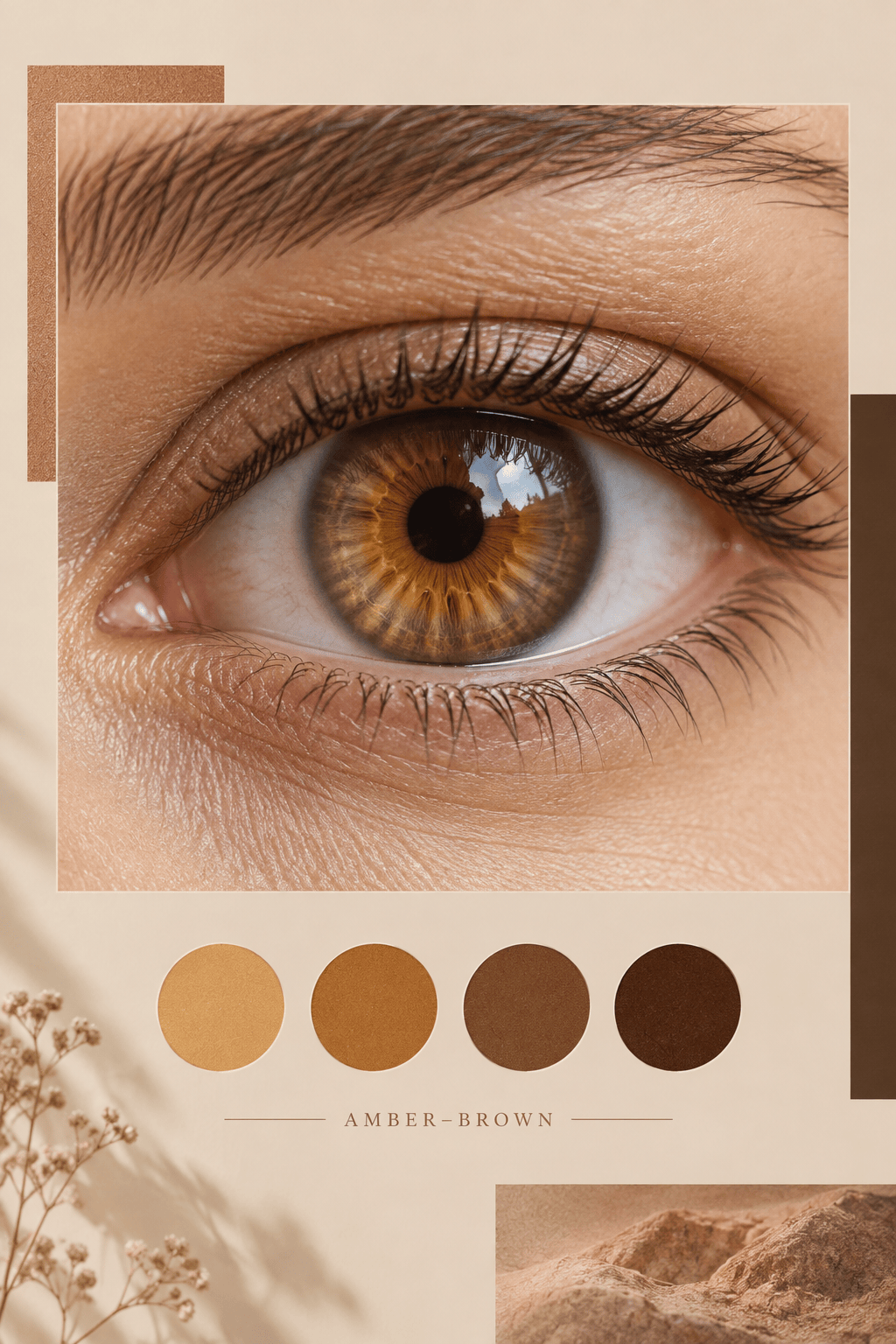 Amber brown iris color result