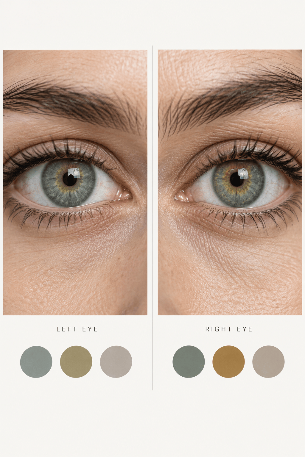 AI eye color comparison card