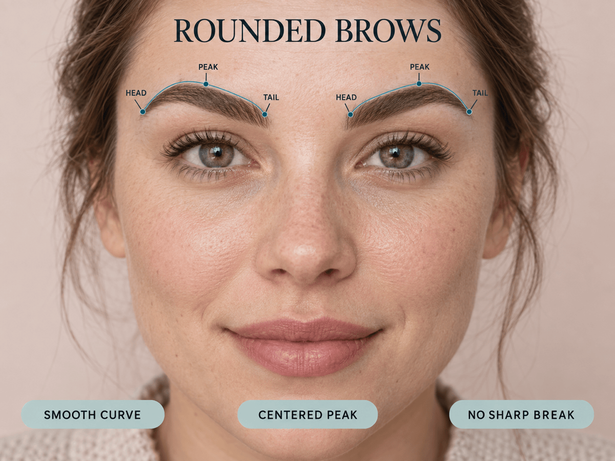 rounded eyebrow shape report
