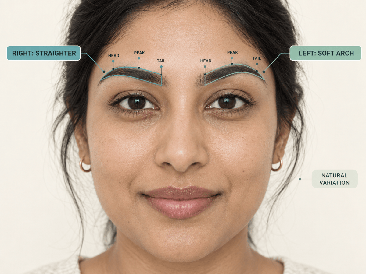 left right eyebrow shape analysis
