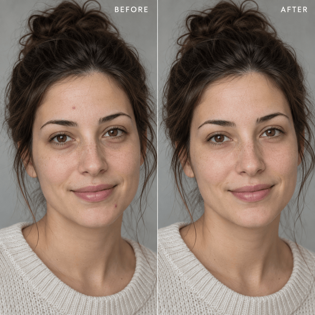 AI face editor natural retouch