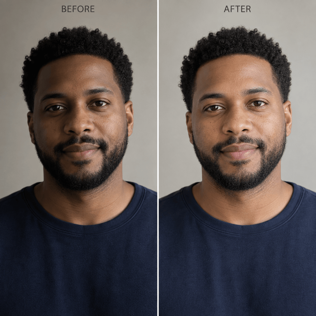 AI face photo lighting edit