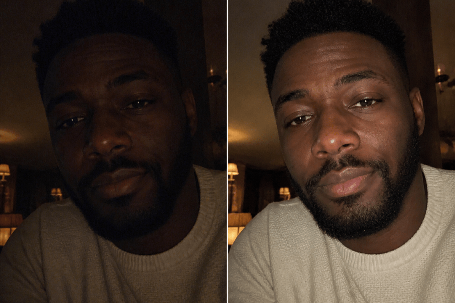 Low-light portrait face enhancement