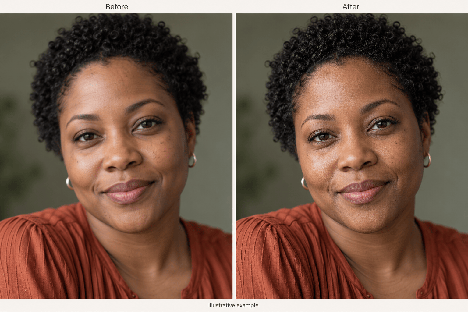 Blurry portrait face enhancement comparison
