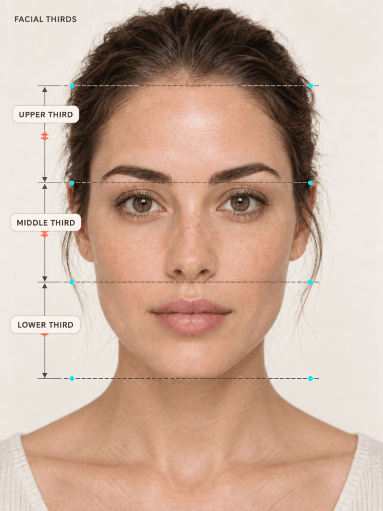 AI facial thirds analysis