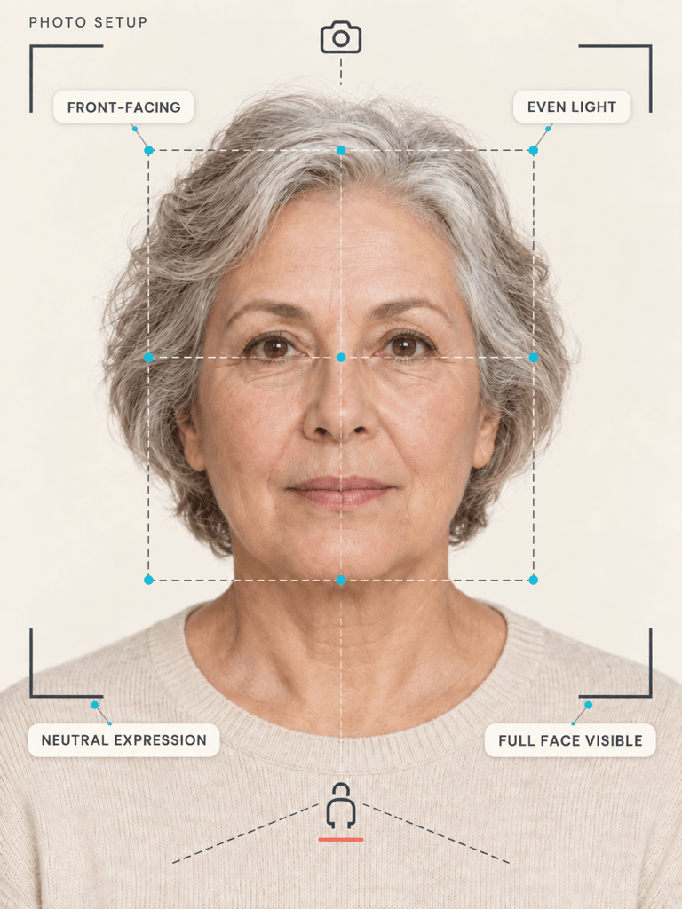 Face analysis photo setup