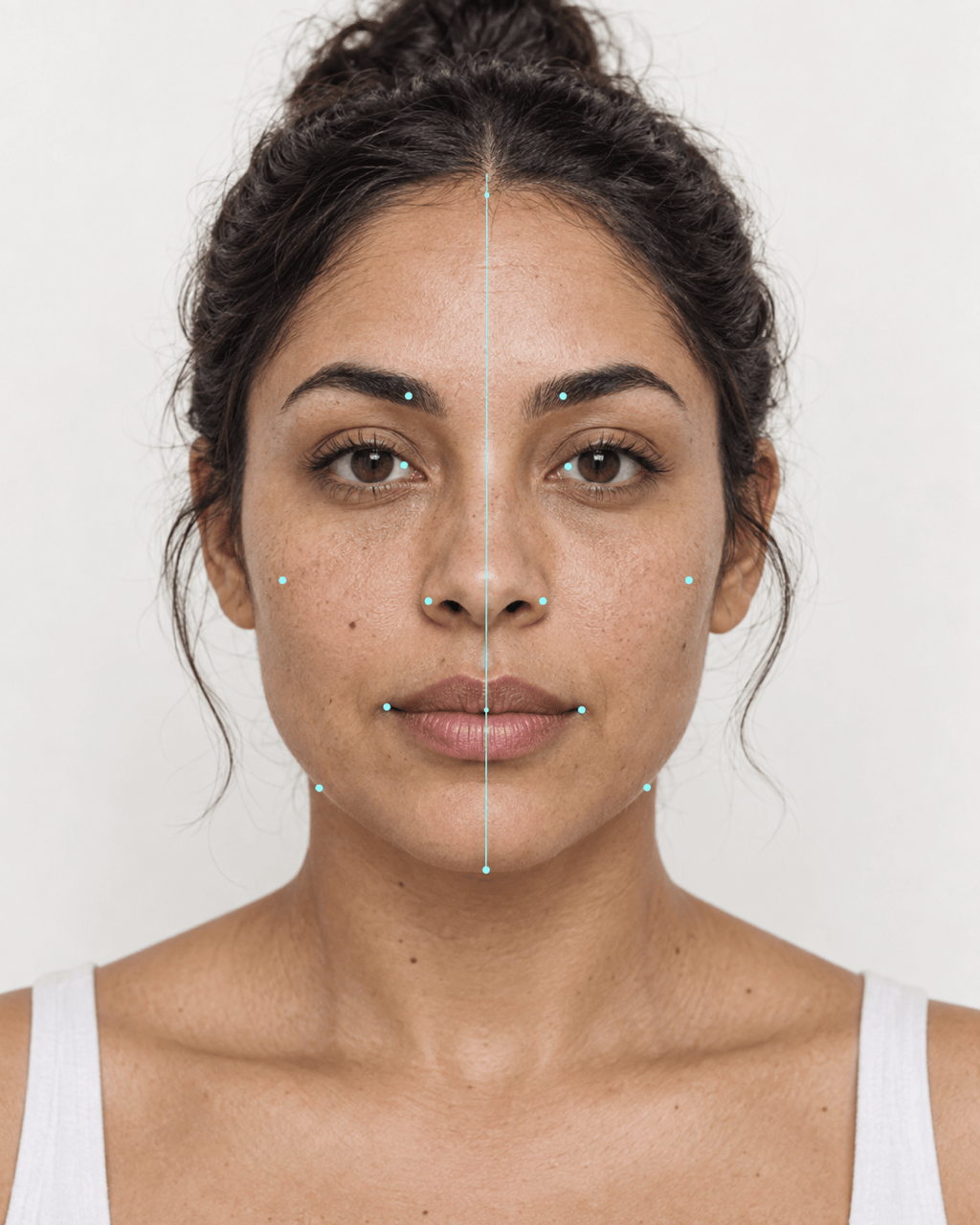 ai face symmetry centerline overlay