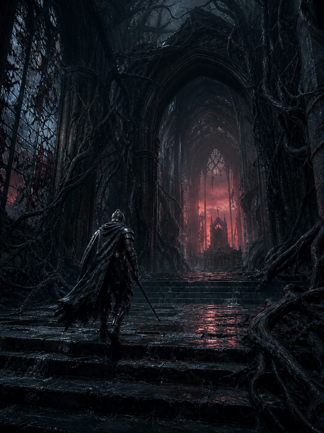 Dark fantasy art battle