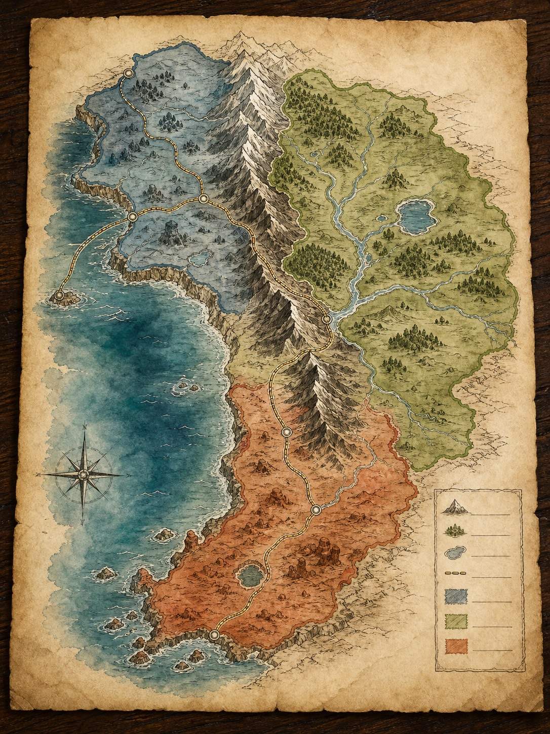 AI fantasy world map