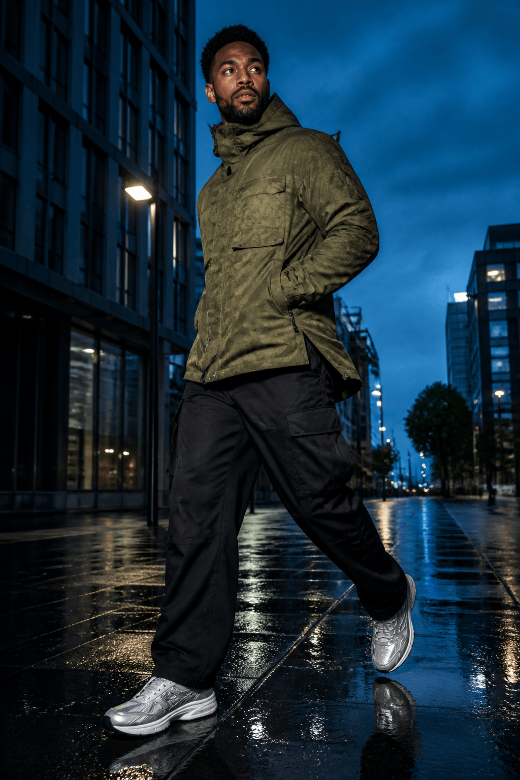 AI streetwear campaign photography