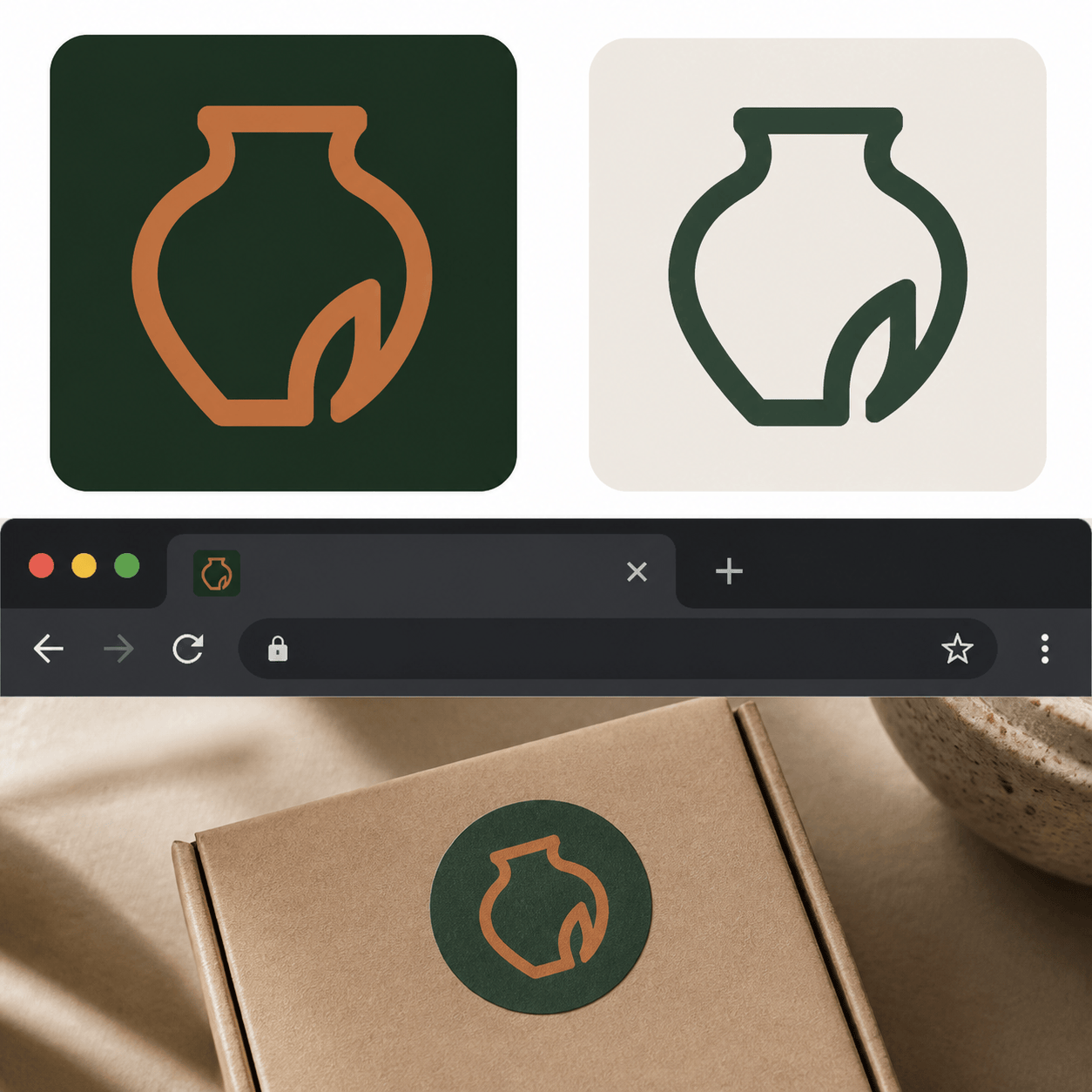 Custom website favicon icon