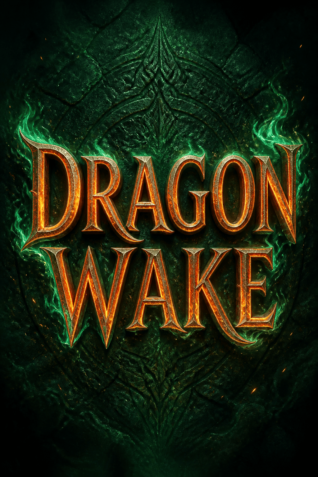 Fantasy fire font art