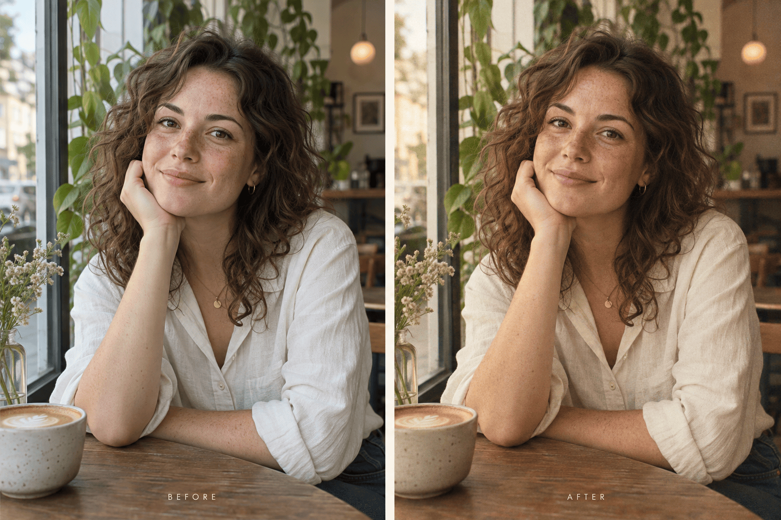 Warm portrait film filter comparison