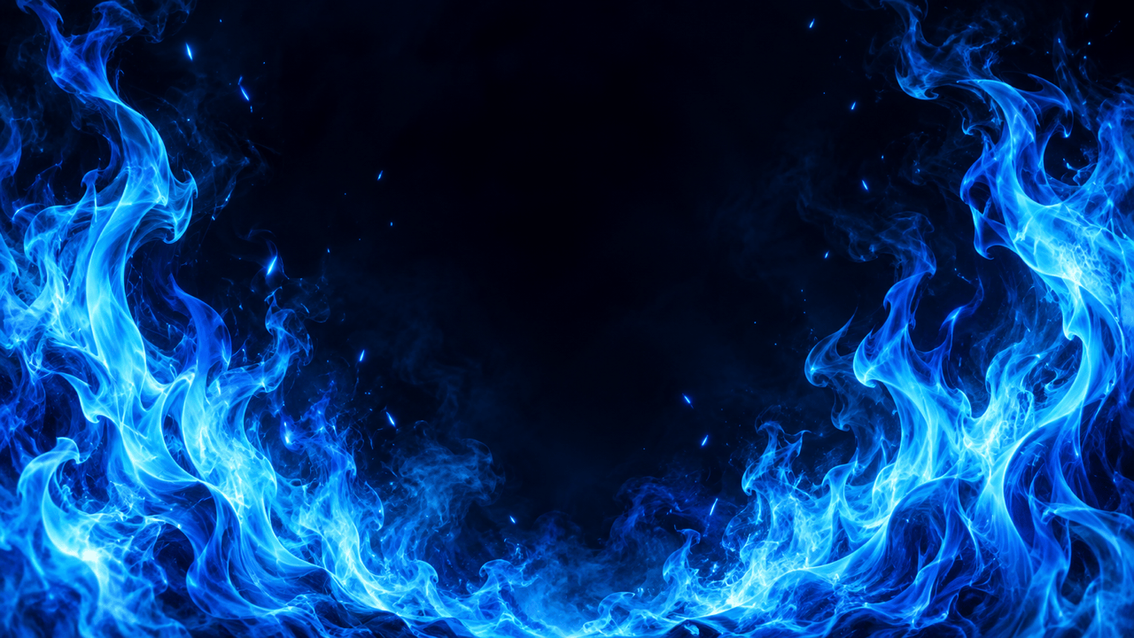Blue fire background for gaming