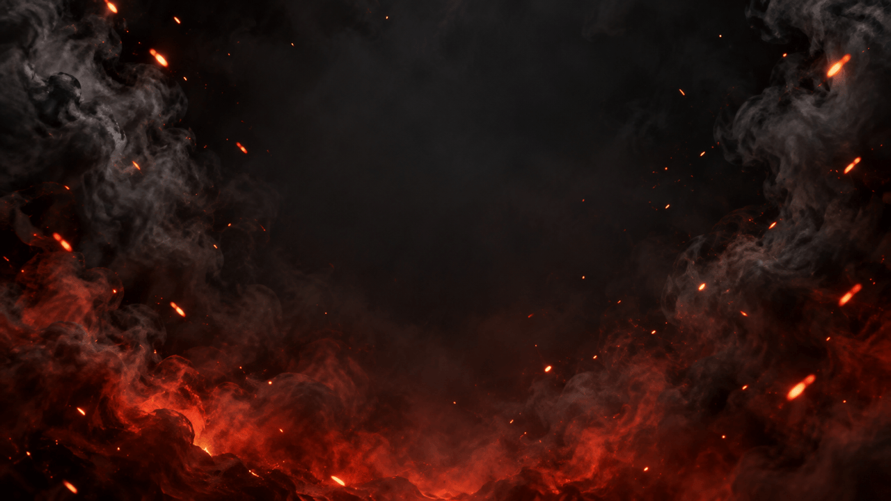 Smoky embers on a dark background