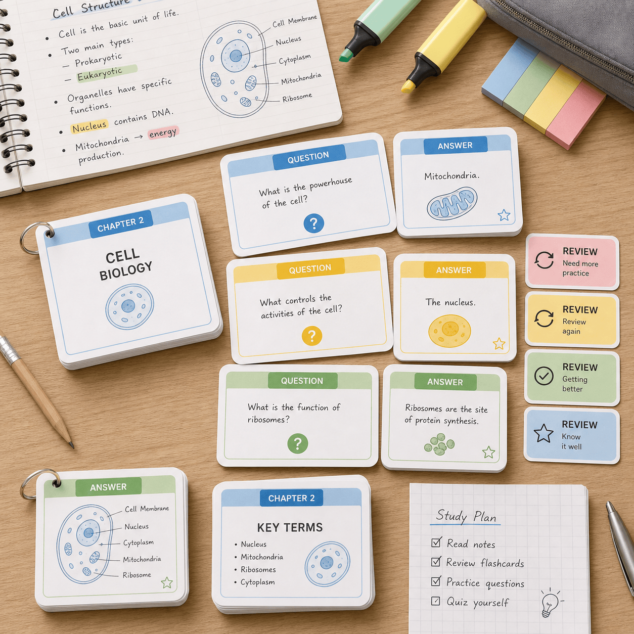 AI study flashcard generator