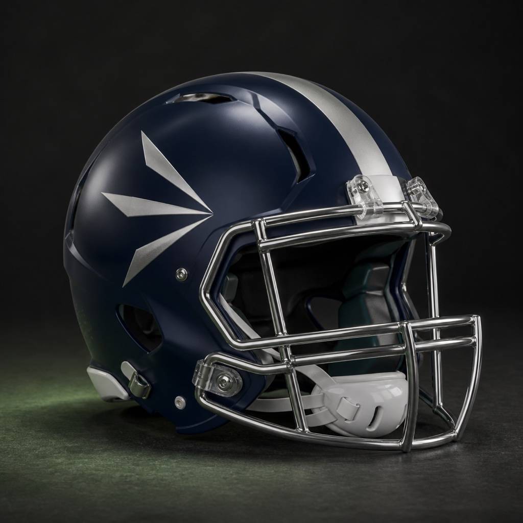 AI football helmet mockup