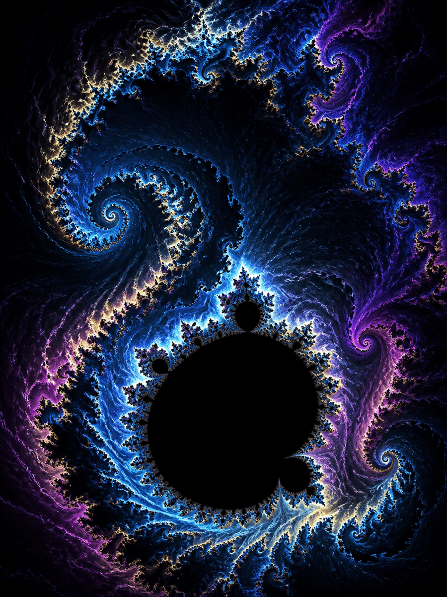 Neon AI fractal art