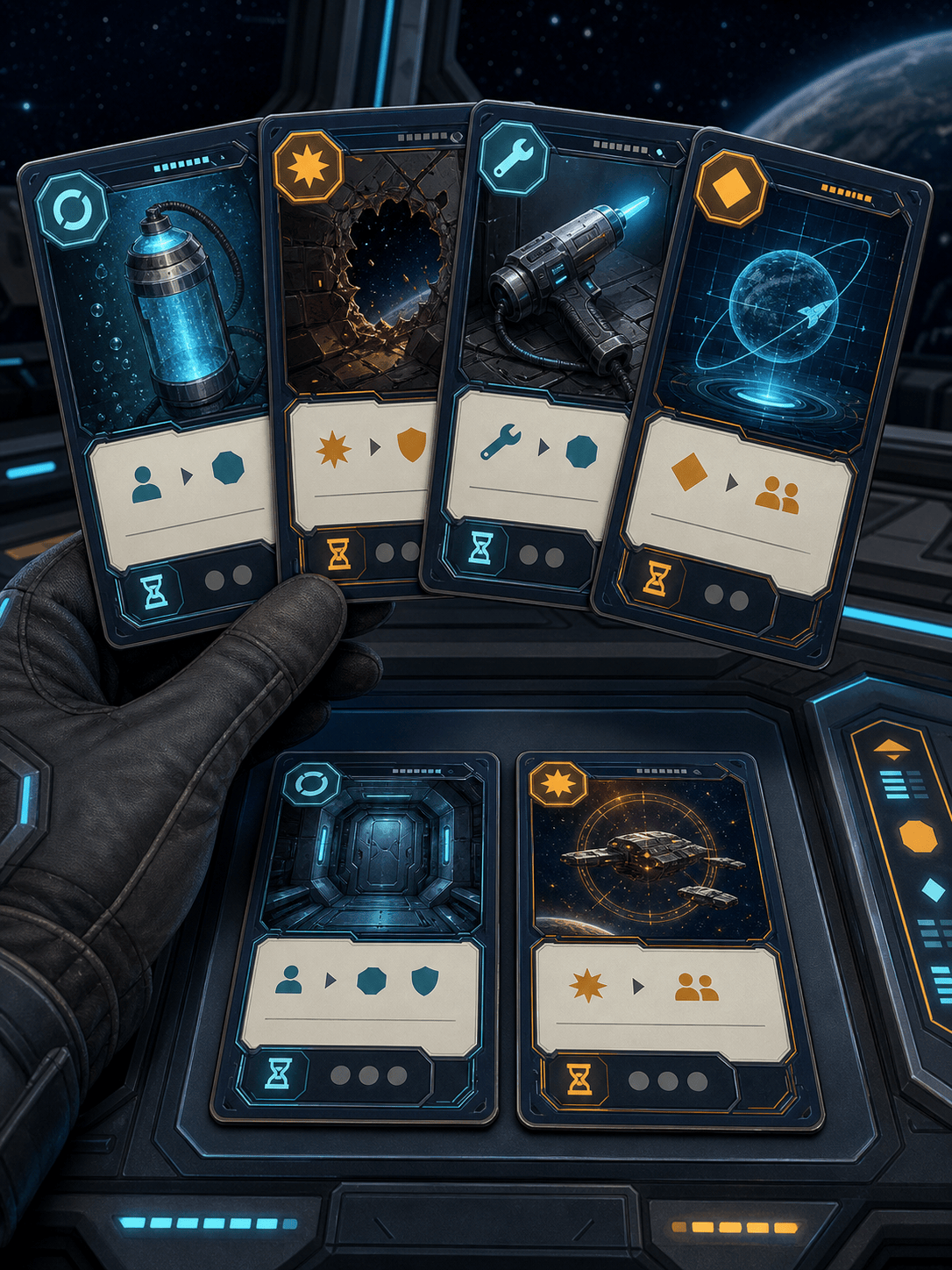 AI game card generator space deck