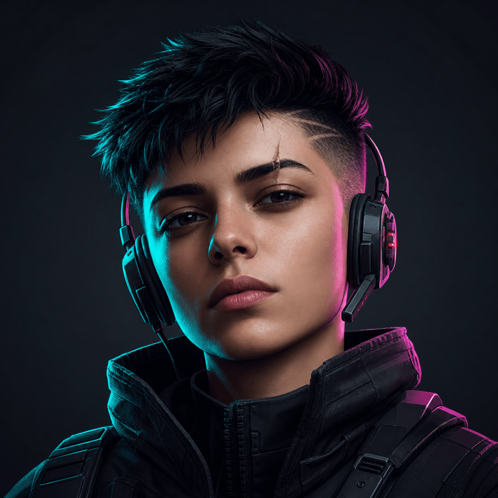 AI cyberpunk gaming profile picture
