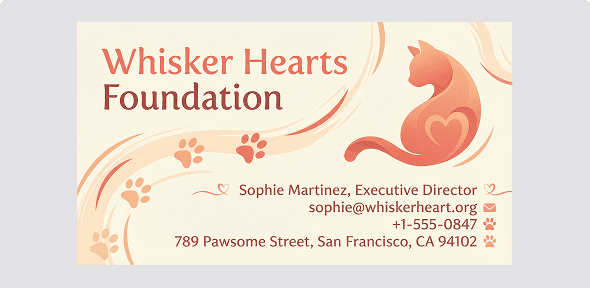 ai generated charity visiting card template