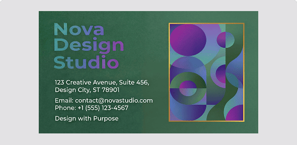 ai generated startup business card template