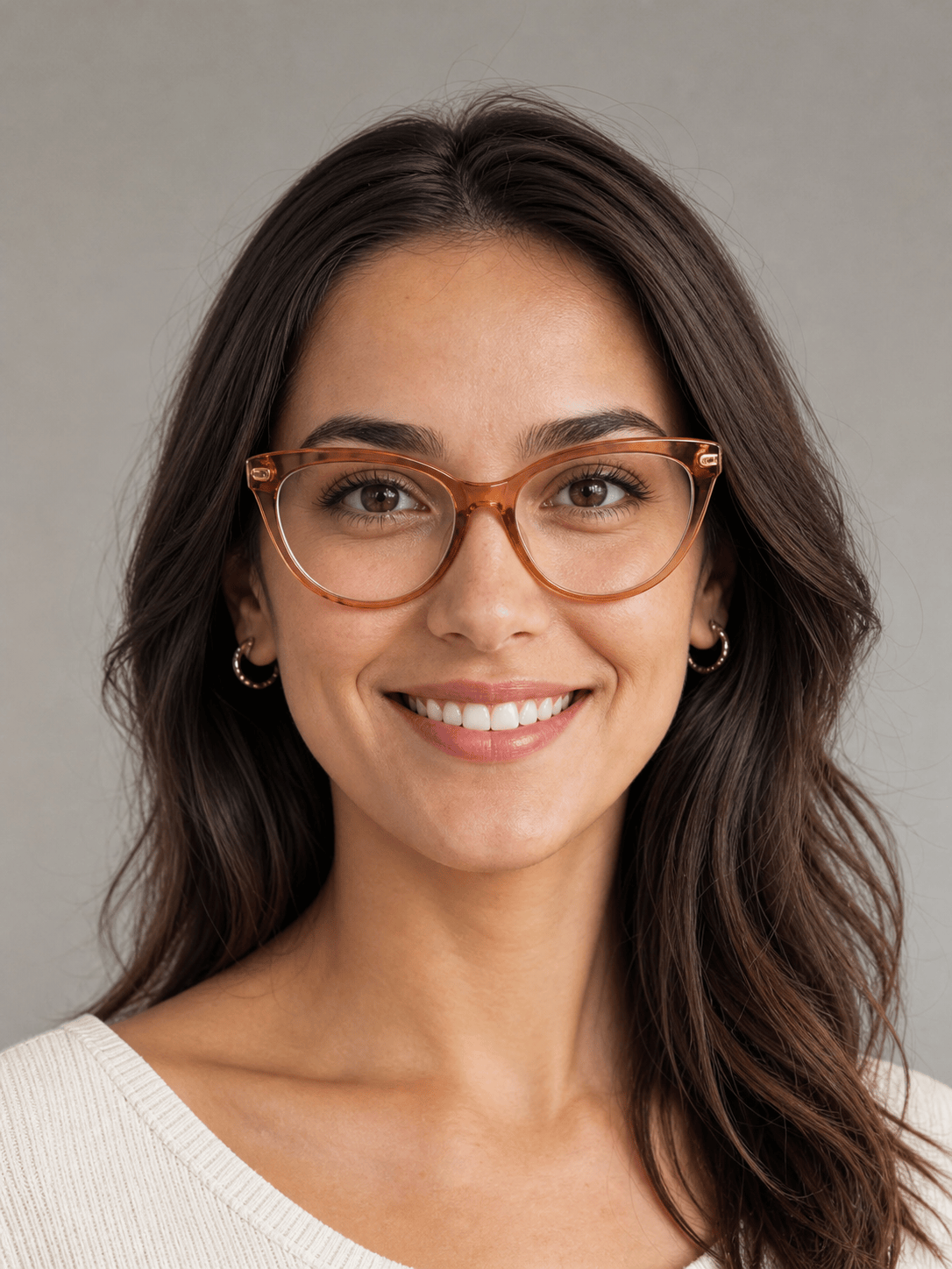 AI cat-eye glasses try on