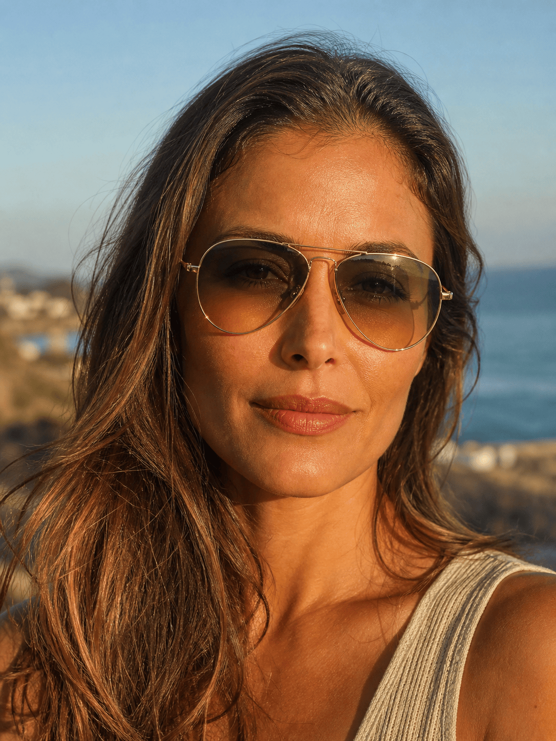Virtual aviator sunglasses try on