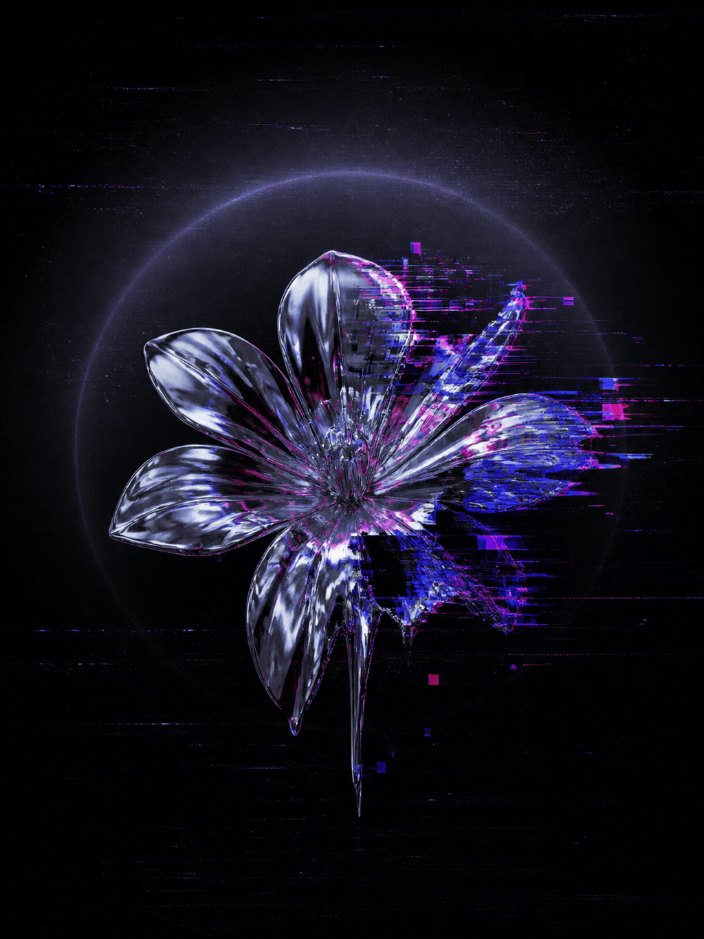 AI glitch art album concept