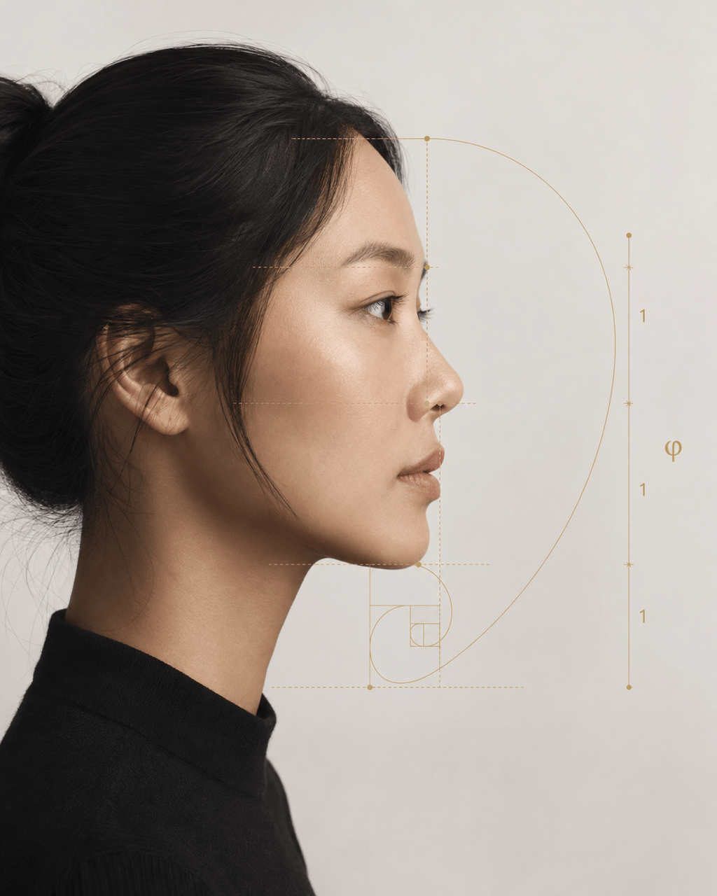 Facial thirds portrait guide
