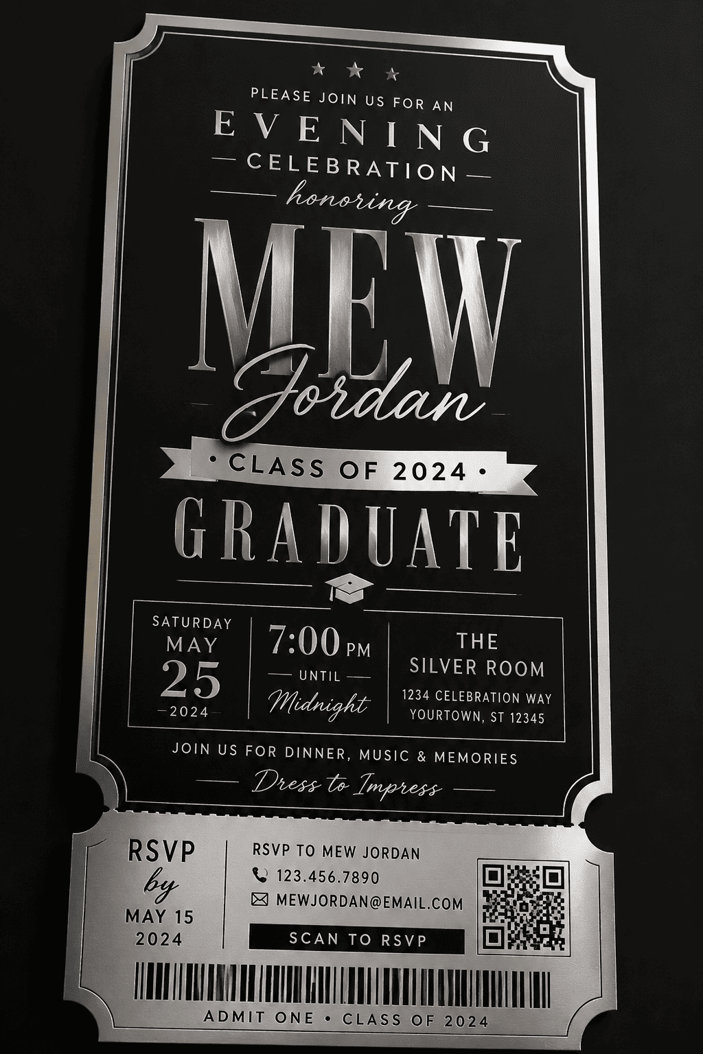 custom graduation invitation sample