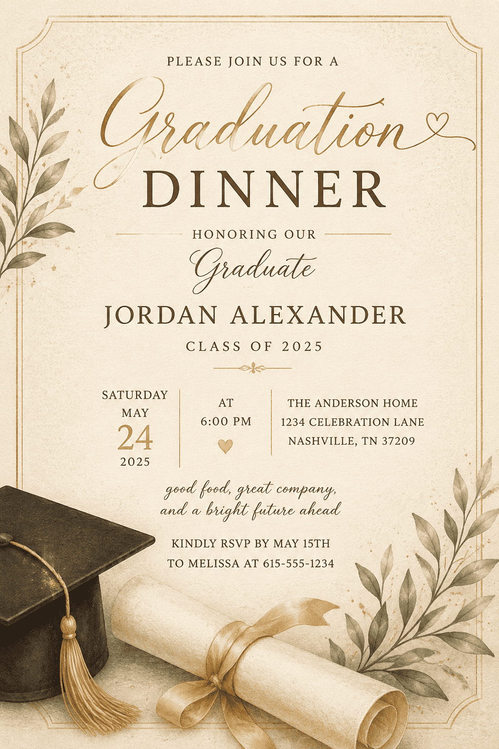 graduation invitation generator result