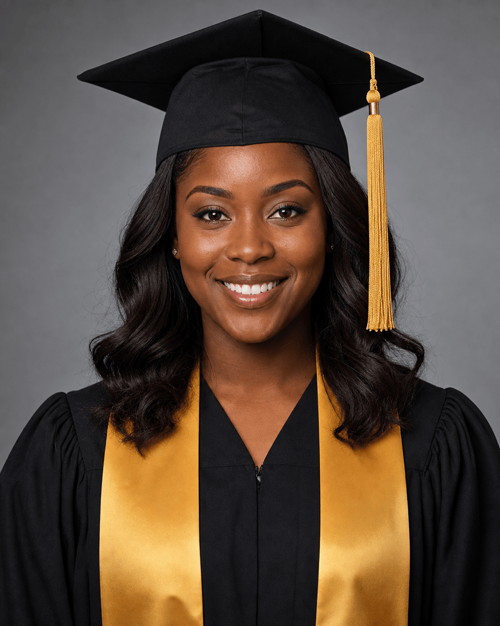 AI graduation studio portrait