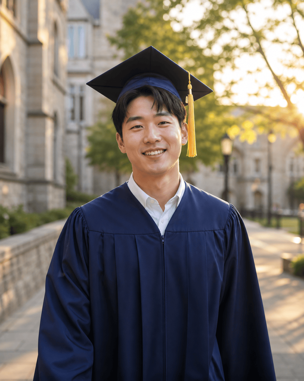 AI campus graduation photo